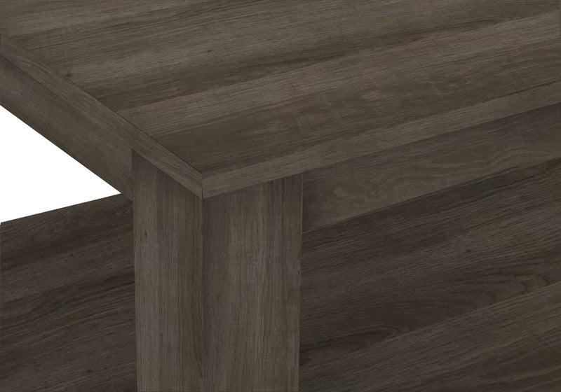Ensemble 3 tables traditionnelles Lincoln de 42 po (table à café et 2 tables de bout) avec tablette - brun-noir 