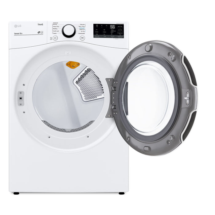 Sécheuse électrique intelligente LG de 7,4 pi³ - blanche - superposable - DLE3600W