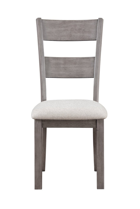 Ensemble de salle à manger Krew 7 pièces en mélamine avec table de 60 po (L) et 6 chaises - gris