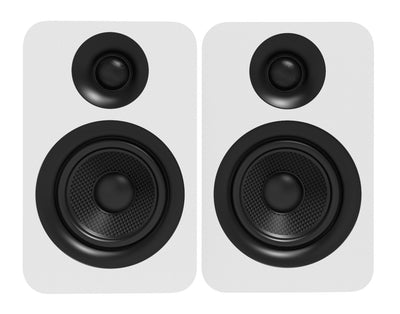 Kanto YU Passive 4" Bookshelf Speakers with 1" Silk Dome Tweeter – White 