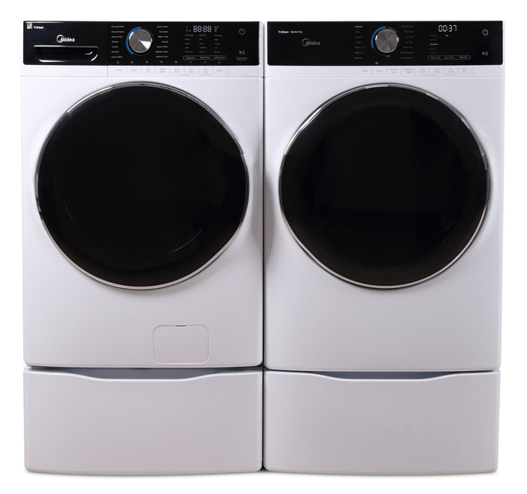 Laveuse à chargement frontal de 5,2 pi³ et sécheuse électrique de 8 pi³ de Midea 