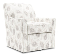  Fauteuil d’appoint pivotant Sofa Lab de 31 po fabriqué au Canada en tissu - Prairie multicolore 