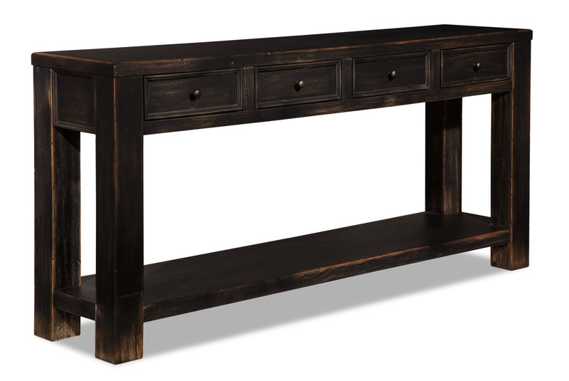 Breda Sofa Table - Black  - Country style Sofa Table in Black Engineered Wood