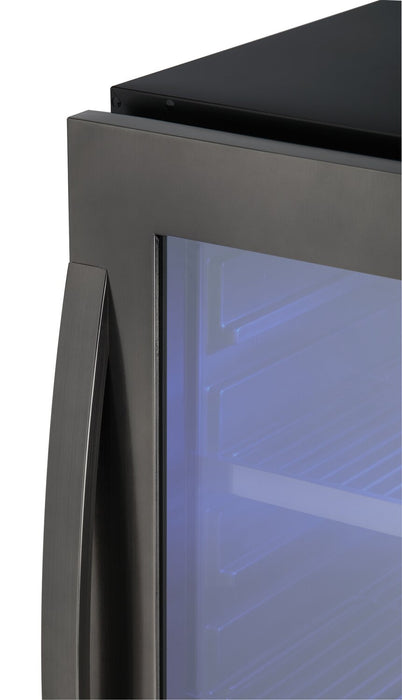 Refroidisseur à boissons Prague de Silhouette de 5,6 pi³ et de 23,9 po à 1 porte - acier inoxydable noir - SSBC056D3B-S