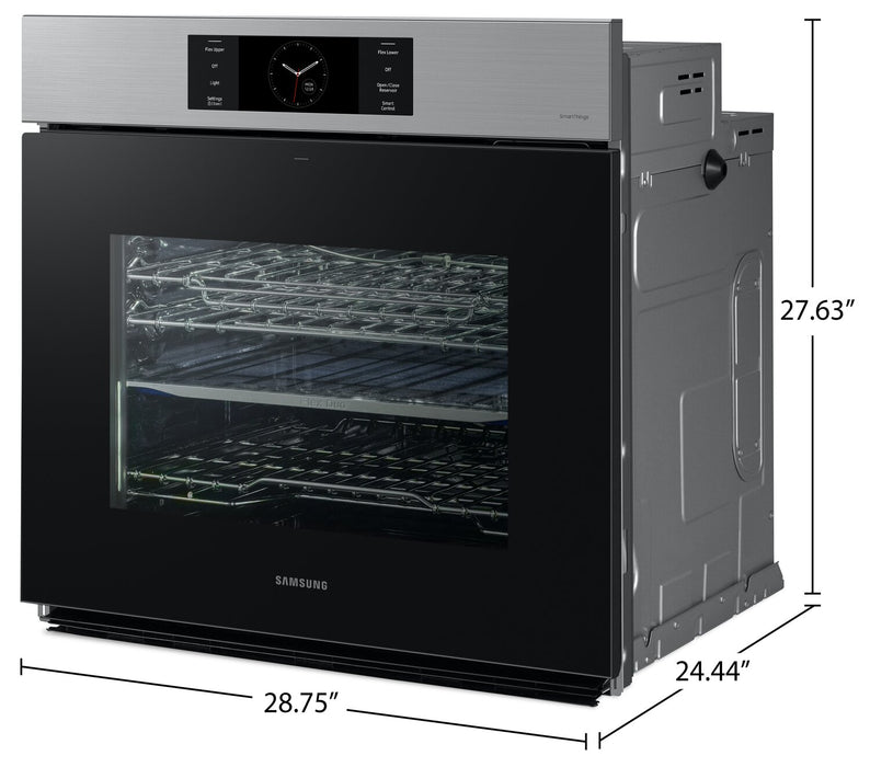 Four mural simple électrique Samsung de 5,1 pi³ et de 30 po avec caméra AI Pro CookingMC et Air Sous Vide - acier inoxydable - NV51CG700SSRAA