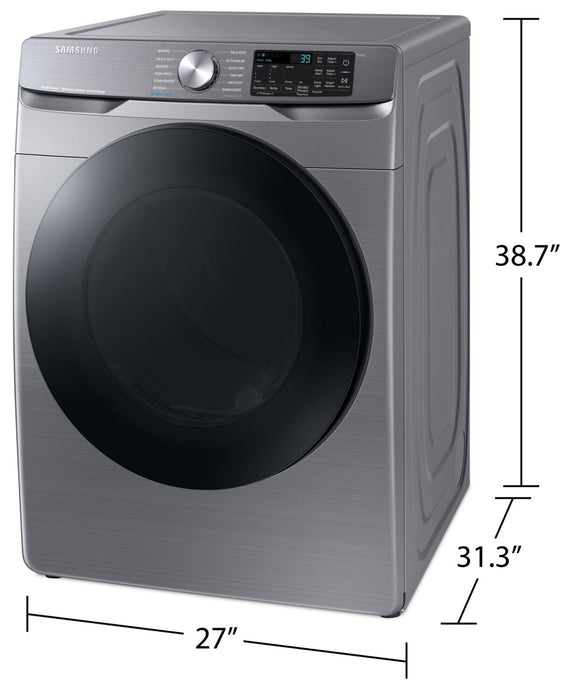 Sécheuse à gaz à la vapeur Samsung de 7,5 pi³ - grise - superposable - DVG45B6305P/AC