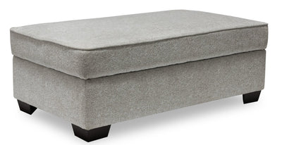 Made in Canada Verona 44" Linen-Look Fabric Storage Ottoman - Beige | Pouf de rangement Verona de 44 po fabriqué au Canada en tissu d’apparence lin - beige