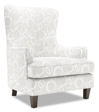  Fauteuil d’appoint à oreilles Sofa Lab de 32 po fabriqué au Canada en tissu d’apparence lin - brun Pax Wicker 