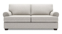 Sofa Roll de Sofa Lab de 76 po de format condo fabriqué au Canada en tissu - chenille argentée Luxury Silver 