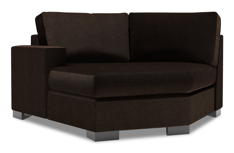 Fauteuil Cuddler de gauche Track de la collection Sofa Lab - Luxury Chocolate