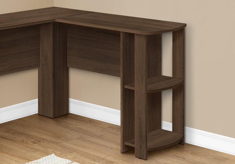 Bureau en forme de L Eason de 47 po avec tablette - noyer