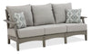 Sofa Cape pour la terrasse à l’extérieur - plastique à haute densité et tissu Nuvella, résistant aux rayons UV et aux intempéries - gris