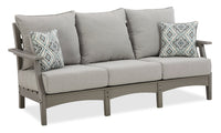  Sofa Cape pour la terrasse à l’extérieur - plastique à haute densité et tissu Nuvella, résistant aux rayons UV et aux intempéries - gris