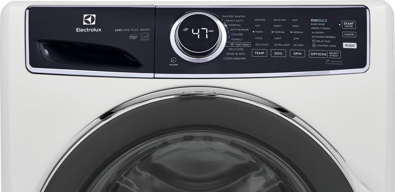 Laveuse à la vapeur haute efficacité Electrolux à chargement frontal de 4,5 pi³ - blanche - superposable - ELFW7537AW