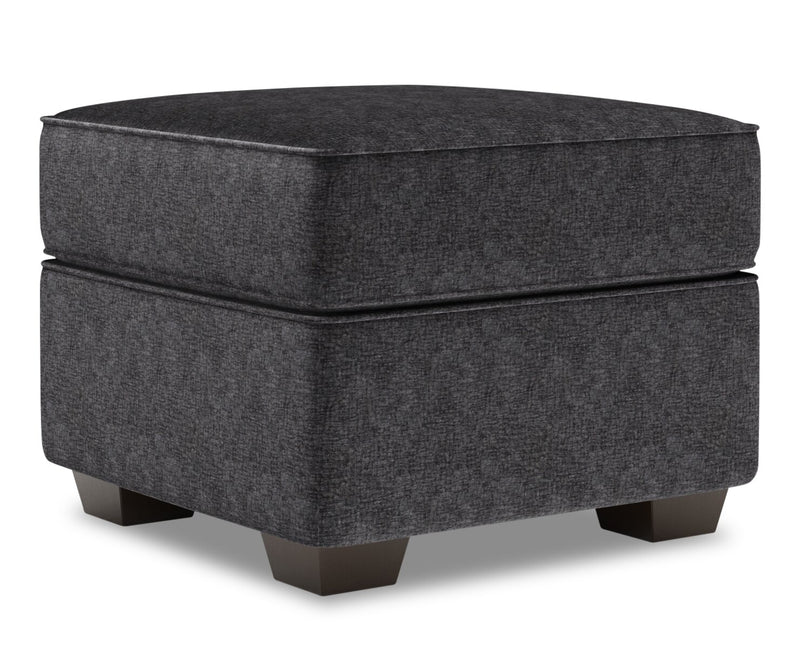Pouf personnalisable Roll de Sofa Lab de 24 po fabriqué au Canada en tissu de chenille - gris Luxury Charcoal