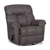 Fauteuil pivotant, berçant et inclinable Design à mon image de 36 po en tissu d’apparence cuir - gris ombre commodore