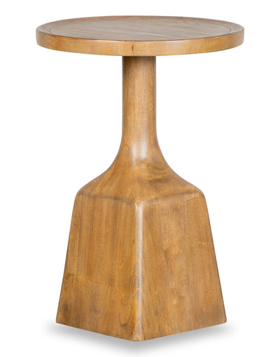 Rhett 18" Modern Round End Table - Light Brown Oak|Table de bout ronde moderne Rhett de 18 po - chêne brun clair