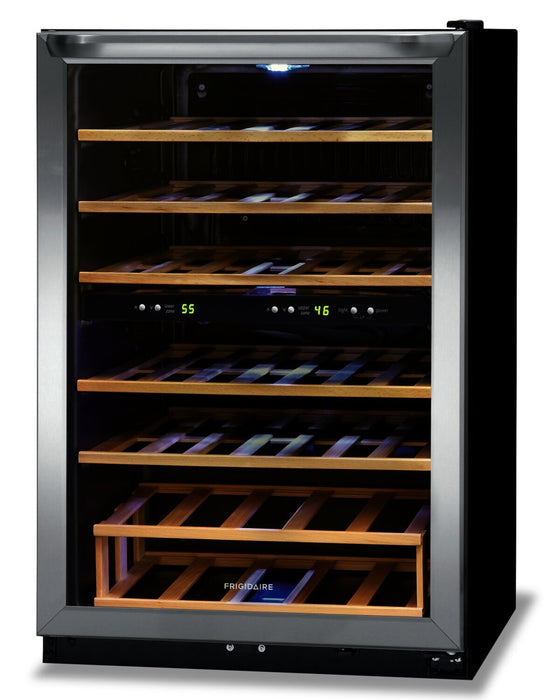 Réfrigérateur Frigidaire de 4,4 pi³ et de 21,5 po avec refroidisseur à vin à 2 zones à 45 bouteilles - acier inoxydable - FRWW4543AS