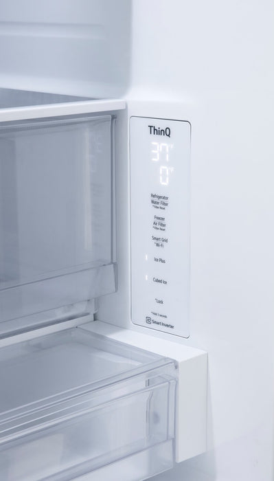 Réfrigérateur LG de 32 pi³ et de 36 po à portes françaises de profondeur standard MAXMC - acier inoxydable Smudge-ProofMD - LRFLS3206S
