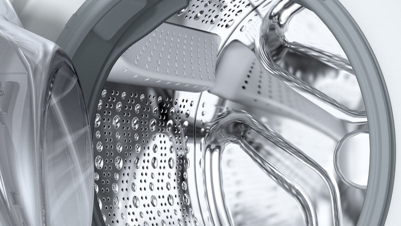 Laveuse à chargement frontal 2,2 pi³ et sécheuse par condensation de 4 pi³ de série 300 de Bosch 