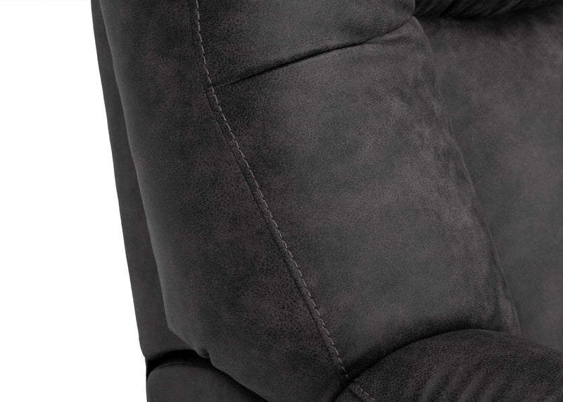 Fauteuil pivotant, berçant et inclinable Design à mon image de 35,5 po en tissu d’apparence cuir - gris ardoise Ranger