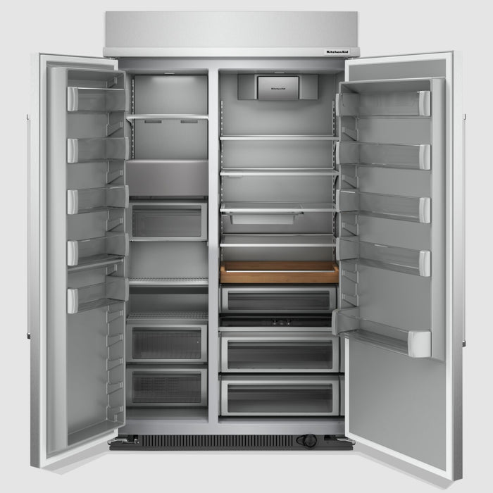 Réfrigérateur KitchenAid de 30 pi³ et de 48 po à compartiments juxtaposés - acier inoxydable avec fini PrintShieldMC - KBSN708MPS