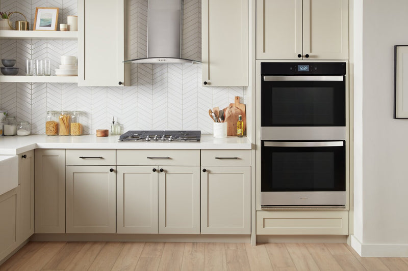 Four mural double électrique Whirlpool de 10 pi³ et de 30 po avec convection véritable - acier inoxydable résistant aux traces de doigts - WOED7030PZ