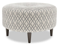  Pouf The Curve de Sofa Lab de 31 po fabriqué au Canada en tissu - Steel multicolore 