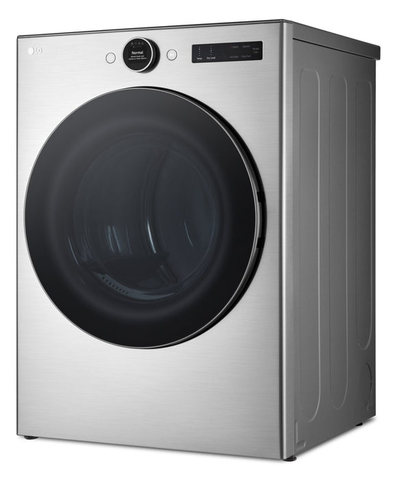 Sécheuse électrique intelligente LG de 7,4 pi³ avec vapeur - acier graphite - superposable - DLEX5500V