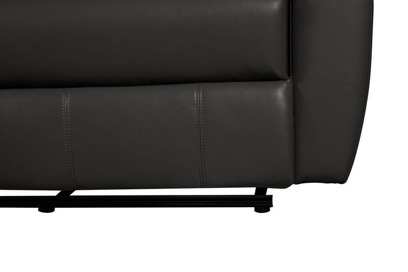 Sofa inclinable Chandler de 82 po en tissu d’apparence cuir - gris