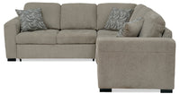  Sofa sectionnel Izzy 3 pièces en chenille avec lit de gauche - platine 