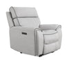 Fauteuil à inclinaison électrique Newport de Cindy Crawford Home de 43 po en suédine avec appuie-tête électrique - gris