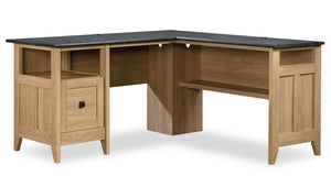 Bureau Fritz en forme de L - chêne Dover 