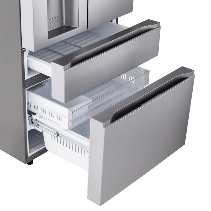 Réfrigérateur LG de 29 pi³ et de 36 po à portes françaises - acier inoxydable Smudge-ProofMD - LF29S8330S