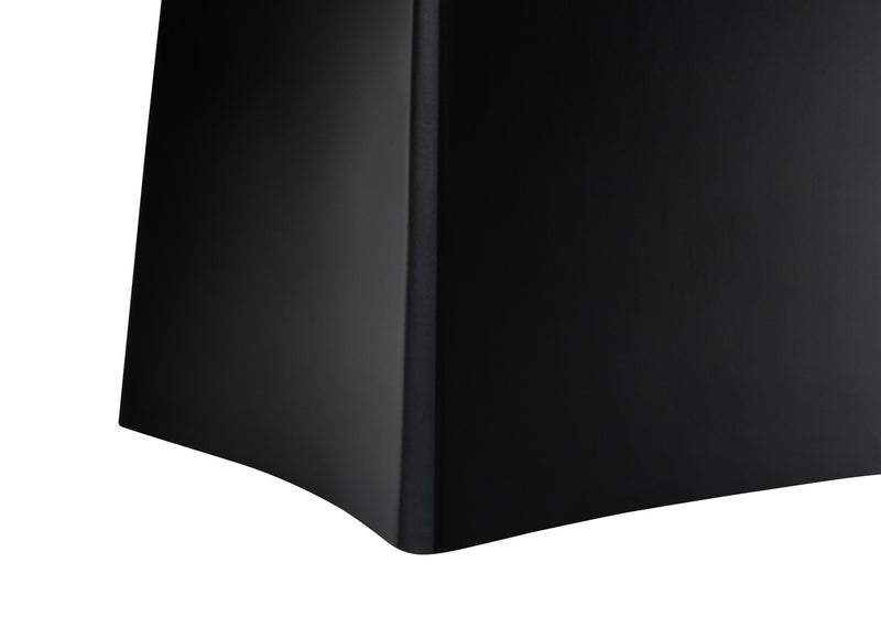 Lampe de table de 27 po en résine noire 