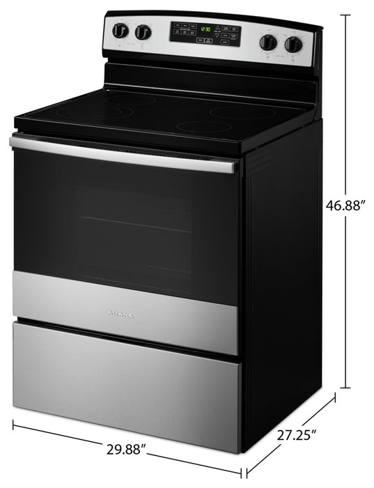 Cuisinière électrique Amana de 4,8 pi³ avec autonettoyage - acier inoxydable - YAER6603SMS