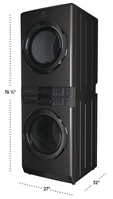 Tour de buanderie Laundry TowerMC à la vapeur Electrolux à chargement frontal de 5,2/8,0 pi³ - titane - ELTE760CAT