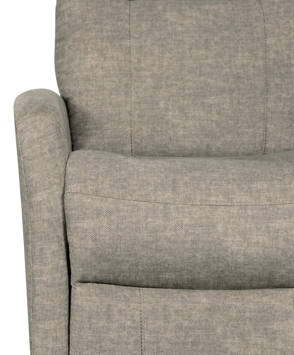 Fauteuil pivotant, coulissant et inclinable Jeffry de 30,3 po en tissu de velours - beige pierre