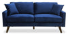 Sofa Joelle en velours - bleu