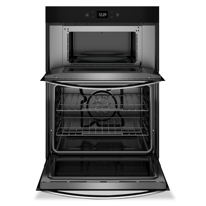 Four mural combiné électrique Whirlpool de 5,7 pi³ et de 27 po avec friture à air - acier inoxydable résistant aux traces de doigts - WOEC5027LZ