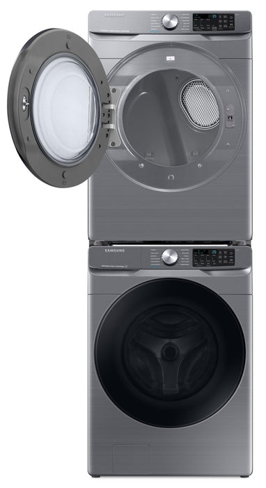 Laveuse à chargement frontal de 5,2 pi³ et sécheuse à gaz de 7,5 pi³ de Samsung - platine