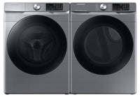  Laveuse à chargement frontal de 5,2 pi³ et sécheuse à gaz de 7,5 pi³ de Samsung - platine 