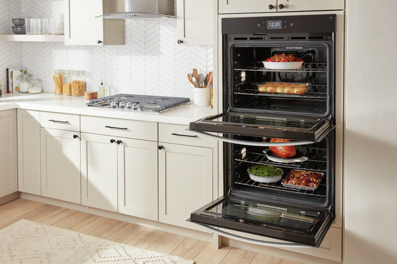 Four mural double électrique Whirlpool de 10 pi³ et de 30 po avec convection véritable - acier inoxydable résistant aux traces de doigts - WOED7030PZ