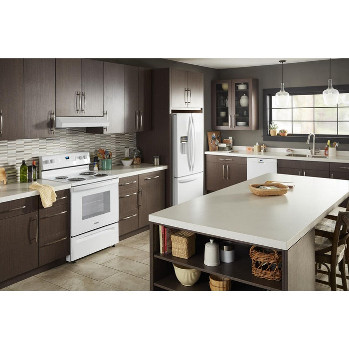 Cuisinière électrique Whirlpool de 4,8 pi³ avec autonettoyage - blanche - YWFC315S0JW