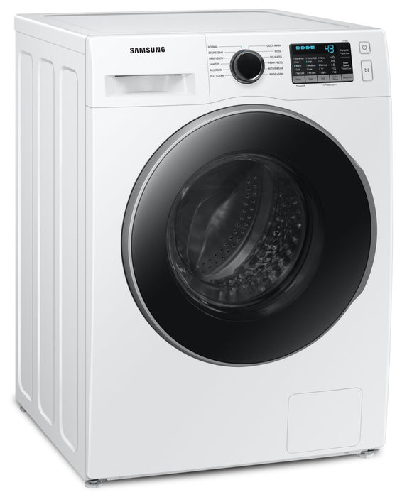 Laveuse à la vapeur Samsung à chargement frontal de 2,9 pi³ et de 24 po - blanche - superposable - WW25B6800AW/AC