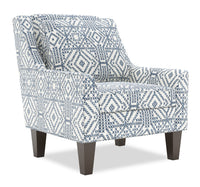Fauteuil d’appoint club Sofa Lab de 29 po fabriqué au Canada en tissu avec pattes en bois - Ink multicolore