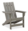 Chaise Adirondack Cape pour la terrasse à l’extérieur - plastique à haute densité, résistante aux rayons UV et aux intempéries - grise