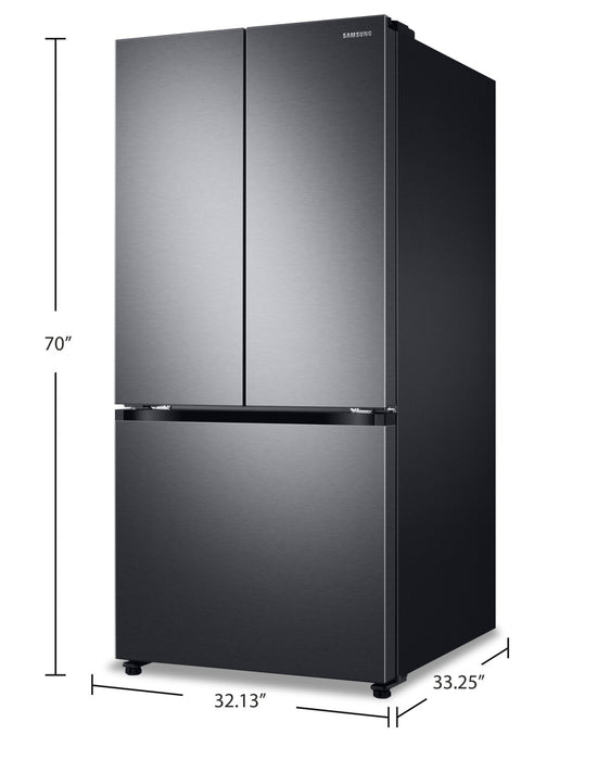 Réfrigérateur Samsung de 24,5 pi³ et de 33 po à portes françaises avec zone de boissons Beverage CenterMC et pichet d’eau à remplissage automatique - acier inoxydable noir - RF25C5551SG/AA