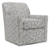 Fauteuil d’appoint pivotant Sofa Lab personnalisable de 31 po fabriqué au Canada en tissu - Onyx multicolore