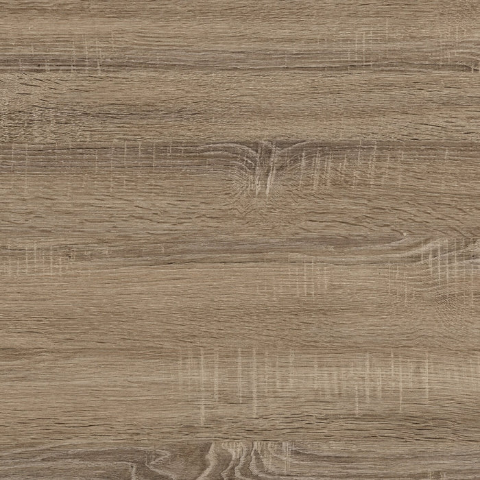 Table à café moderne Atlas de 40 po - dessus taupe avec pattes en métal noir